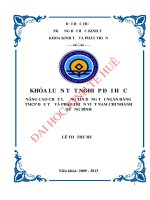 Khóa luận tốt nghiệp kinh tế và phát triển nâng cao chất lượng tín dụng tại ngân hàng TMCP đầu tư và phát triển việt nam chi nhánh quảng bình 