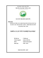 Đánh giá công tác chuyển quyền sử dụng đất tại xã sơn cẩm huyện phú lương tỉnh thái nguyên giai đoạn 2014 2016 