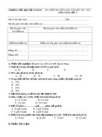 Đề thi giữa học kì 2 môn Toán lớp 5 năm 2019-2020 - Trường Tiểu học Hồ Văn Huê