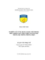 Nghiên cứu ứng dụng logic mờ trong điều khiển máy phát điện nguồn kép trong hệ thống phong điện