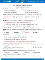 Câu hỏi trắc nghiệm nâng cao chủ đề Điều hòa hoạt động gen Sinh học 9 có đáp án