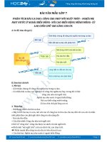 Phân tích bài ca dao Công cha như núi ngất trời