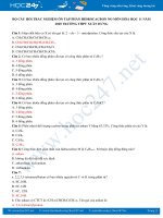 Bộ câu hỏi trắc nghiệm ôn tập phần Hiđrocacbon no môn Hóa học 11 Trường THPT Xuân Hưng