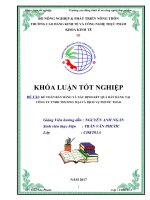 Khóa luận tốt nghiệp kế toán bán hàng và xác định kết quả bán hàng công ty TNHH thương mại và dịch vụ phước thảo 