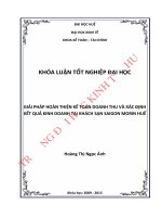 Khóa luận tốt nghiệp giải pháp hoàn thiện kế toán doanh thu và xác định kết quả kinh doanh tại khách sạn saigon morin huế 
