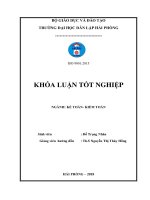 Khóa luận tốt nghiệp kế toán kiểm toán hoàn thiện công tác kế toán doanh thu chi phí và xác định kết quả kinh doanh tại công ty TNHH thương mại VIC 