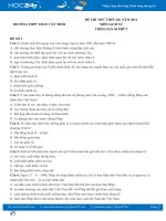 Bộ 5 đề thi thử THPT QG môn Lịch Sử năm 2021 có đáp án Trường THPT Trần Văn Thời