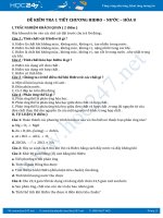 Đề kiểm tra Hóa 8 Chương 5 Hiđro - Nước có giải chi tiết