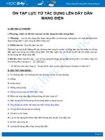 Ôn tập về Lực từ tác dụng lên dây dẫn mang điện môn Vật Lý 11 năm 2021