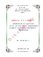 Khóa luận tốt nghiệp đánh giá chất lượng dịch vụ tiền gửi tiết kiệm đối với khách hàng cá nhân tại ngân hàng TMCP đông á chi nhánh huế 