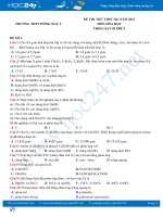 Bộ 5 đề thi thử THPT QG môn Hóa học năm 2021 có đáp án Trường THPT Hồng Ngự 2