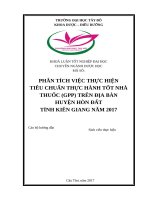 KHÓA LUẬN tốt NGHIỆP dược học FULL (tổ CHỨC QLD) phân tích việc thực hiện tiêu chuẩn thực hành tốt nhà thuốc trên địa bàn huyện hòn đất tỉnh kiên giang năm 2017 