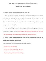 dạy học theo định hướng phát triển năng lực môn tiếng việt tiểu học 