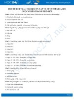 Bộ câu hỏi trắc nghiệm ôn tập về nước Mĩ giữa hai cuộc chiến tranh thế giới môn Lịch sử 8