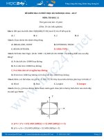 Đề kiểm tra 15 phút học kì 1 môn Tin học lớp 11 có đáp án năm 2017