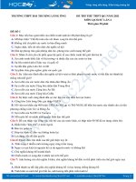 Bộ 5 đề thi thử THPT QG môn Lịch Sử năm 2021 có đáp án Trường THPT Hải Thượng Lãng Ông