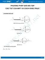 Phương pháp giải bài tập Các tật của mắt và Cách khắc phục môn Vật Lý 11