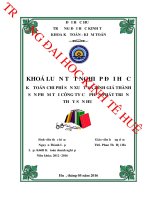 Khóa luận tốt nghiệp kế toán tập hợp chi phí sản xuất và tính giá thành sản phẩm tại công ty cổ phần TCT sông gianh 