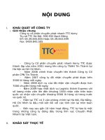 Tiểu luận: Phân tích công việc tại Công ty cổ phần chuyển phát nhanh TTC Kerry