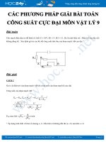 Các phương pháp giải bài toán Công suất cực đại môn Vật lý 9 năm học 2019-2020