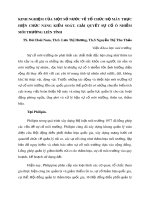 Kinh nghiệm của một số nước về tổ chức bộ máy thực hiện chức năng kiểm soát, giải quyết sự cố ô nhiễm môi trường liên tỉnh