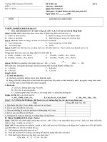 tröôøng thcs nguyeãn thaùi bình tröôøng thcs nguyeãn thaùi bình lôùp hoï vaø teân ñeà thi laïi ñeà 1 naêm hoïc 2006 2007 moân hoaù hoïc 8 thôøi gian 45 phuùt khoâng keå thôøi gian phaùt ñeà ngaøy k