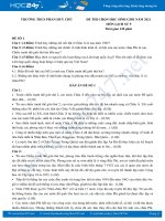 Bộ 5 đề thi chọn đội tuyển HSG môn Lịch Sử 9 năm 2021 có đáp án Trường THCS Phan Huy Chú