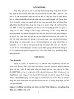 Bài thảo luận nhóm: Tranh chấp hợp đồng gửi giữ tài sản