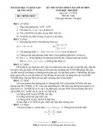 Đề thi vào lớp 10 môn Toán năm 2019-2020 có đáp án - Sở GD&ĐT Quảng Ngãi