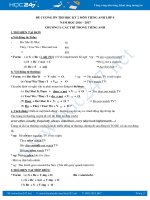 Đề cương ôn thi Học kỳ 2 môn Tiếng Anh lớp 9 năm học 2016 - 2017