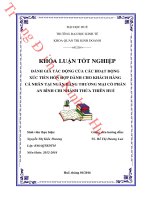 Khóa luận tốt nghiệp đánh giá tác động của các hoạt động xúc tiến hỗn hợp dành cho khách hàng cá nhân tại ngân hàng TMCP an bình chi nhánh thừa thiên huế 