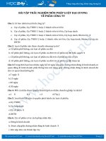 Bài tập trắc nghiệm môn Pháp luật đại cương - Phần công ty