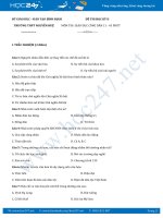 Đề thi học kì 2 môn GDCD 11 - Trường THPT Nguyễn Huệ