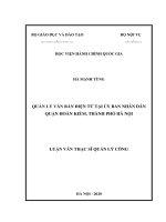 Quản lý văn bản điện tử tại UBND quận Hoàn Kiếm, thành phố Hà Nội