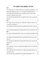 Đề cương Các ngành công nghiệp văn hóa