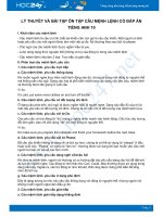 Lý thuyết và bài tập ôn tập câu mệnh lệnh có đáp án Tiếng Anh 10