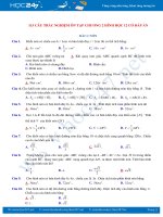 115 câu trắc nghiệm ôn tập Chương 2 Hình học 12 có đáp án