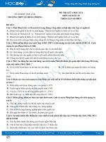 Bộ 5 đề thi giữa HK2 môn Lịch Sử 10 năm 2021 có đáp án Trường THPT Lê Hồng Phong