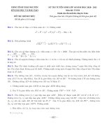 Đề thi vào lớp 10 chuyên Toán năm 2020-2021 - Sở GD&ĐT Thái Nguyên