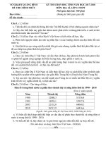 Đề thi chọn học sinh giỏi cấp tỉnh môn Địa lí lớp 12 năm học 2017 - 2018 Sở GD&ĐT Quảng Bình