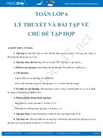 Lý thuyết và bài tập Chuyên đề Tập Hợp Toán lớp 6 năm 2019-2020