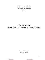 Tập bài giảng Phân tích chính sách kinh tế & xã hội - Trường Đại học Kinh tế
