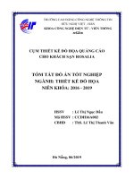 CỤM THIẾT KẾ ĐỒ HỌA QUẢNG CÁO CHO KHÁCH SẠN ROSALIA TÓM TẮT ĐỒ ÁN TỐT NGHIỆP NGÀNH: THIẾT KẾ ĐỒ HỌA