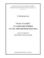 Ngày của kiến  của bernard werber từ góc nhìn phê bình sinh thái     