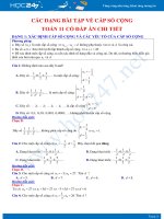 Các dạng bài tập về Cấp số cộng Toán 11 có đáp án chi tiết