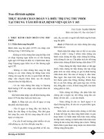 Thực hành chẩn đoán và điều trị ung thư phổi tại Trung tâm Hô hấp, Bệnh viện Quân y 103