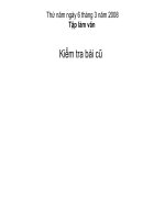 thứ năm ngày 6 tháng 3 năm 2008 tập làm văn thứ năm ngày 6 tháng 3 năm 2008 tập làm văn kiểm tra bài cũ thứ năm ngày 6 tháng 3 năm 2008 tập làm văn nghe và kể lại câu chuyện người bán quạt may mắn thứ