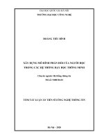 XÂY DỰNG MÔ HÌNH PHẢN HỒI CỦA NGƯỜI HỌC TRONG CÁC HỆ THỐNG DẠY HỌC THÔNG MINH TÓM TẮT LUẬN ÁN TIẾN SĨ CÔNG NGHỆ THÔNG TIN