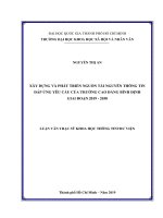 Xây dựng và phát triển nguồn tài nguyên thông tin đáp ứng yêu cầu của trường cao đẳng bình định giai đoạn 2019 2030     