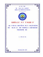 QUẢN TRỊ rủi RO tín DỤNG tại NGÂN HÀNG THƯƠNG mại cổ PHẦN ĐÔNG á – CHI NHÁNH THÀNH PHỐ HUẾ 